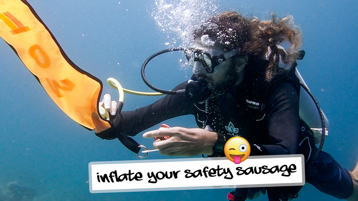 Tips on How to Inflate Safety Sausage Underwater Azul Unlimited