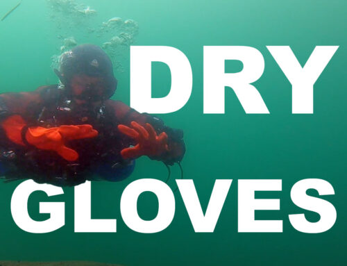 Dry suit diving with dry gloves