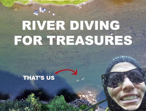 Scuba diving in a river